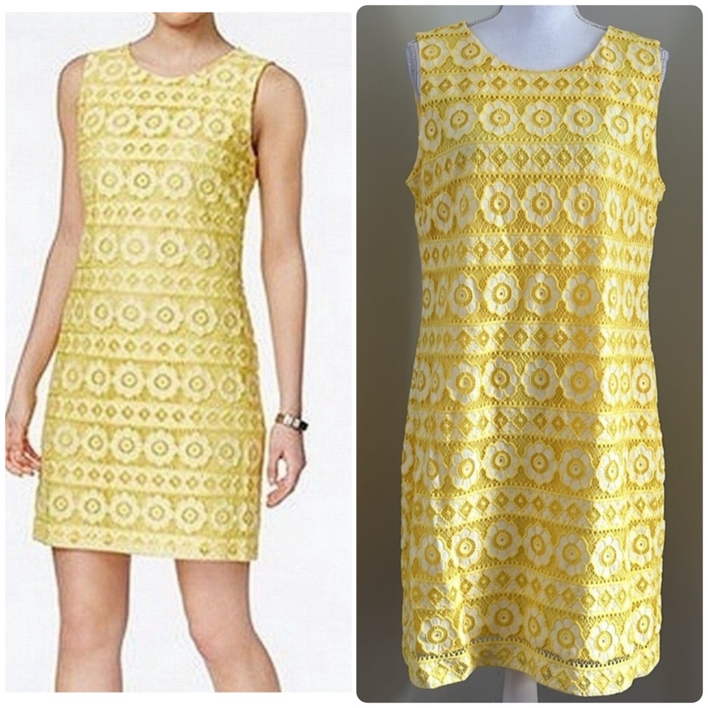 Tommy Hilfiger Women's Floral Lace Sleeveless Sheath Dress